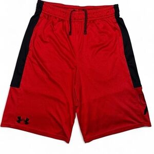 Under Armour Men's Bold Red and Black Sports Shorts